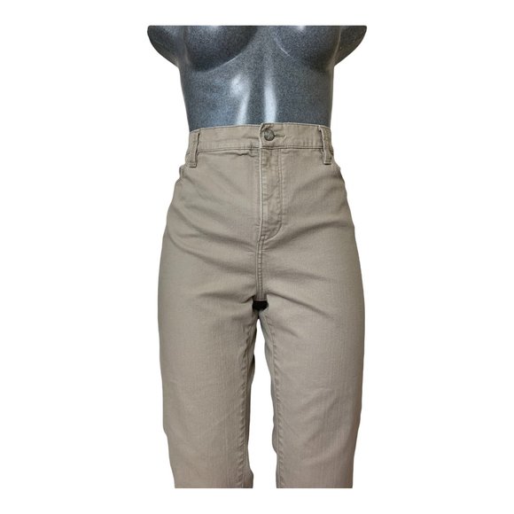 NYDJ Womens Jeans Tag 16 Beige Rolled Crop High-Rise W35xL20 Stretch Denim - Picture 6 of 12